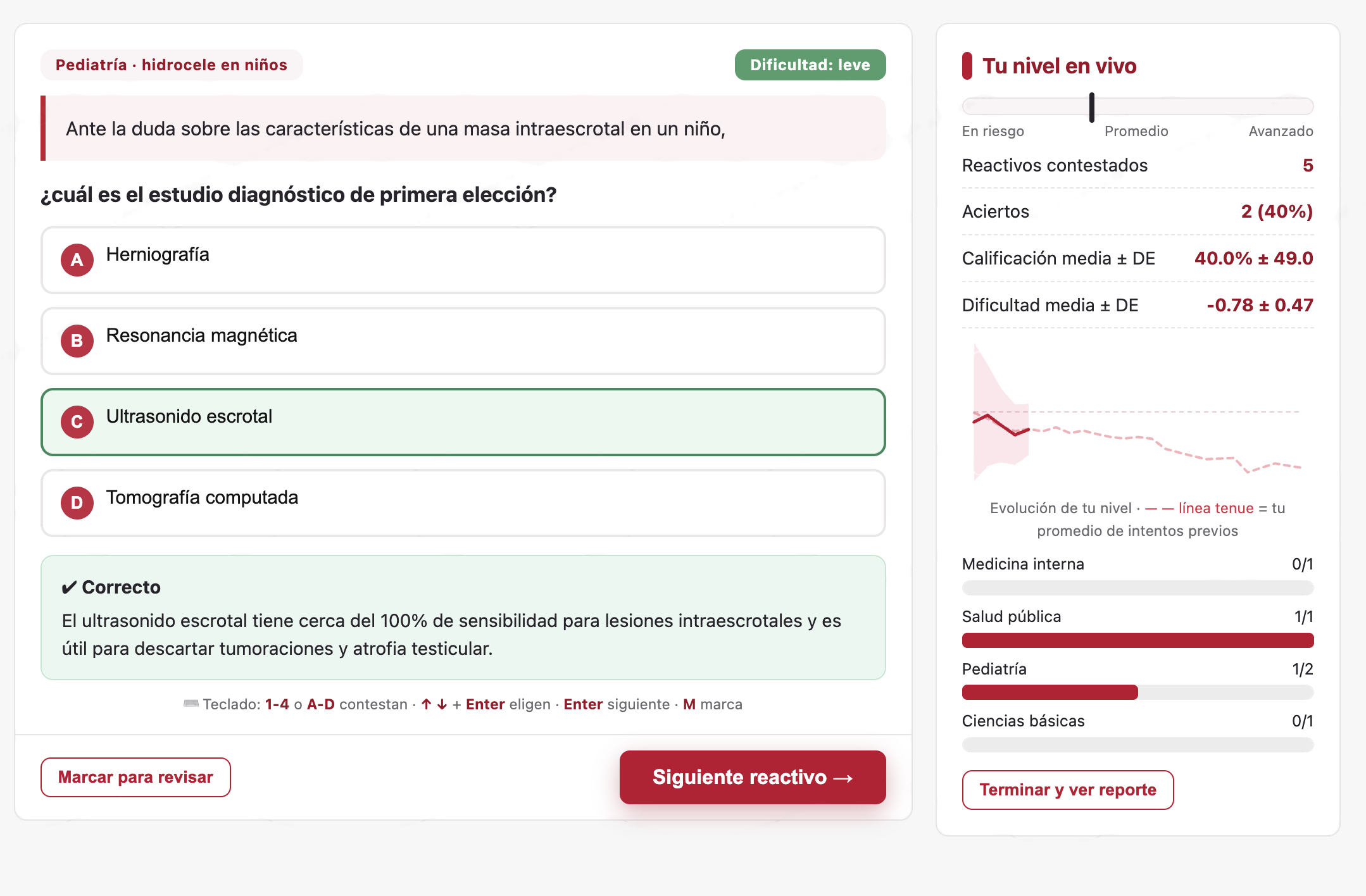 Ejemplo de examen autoadaptable del Centro de Entrenamiento Dr. Prieto